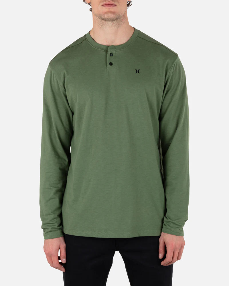 H2O Dri Slub Henley Long Sleeve