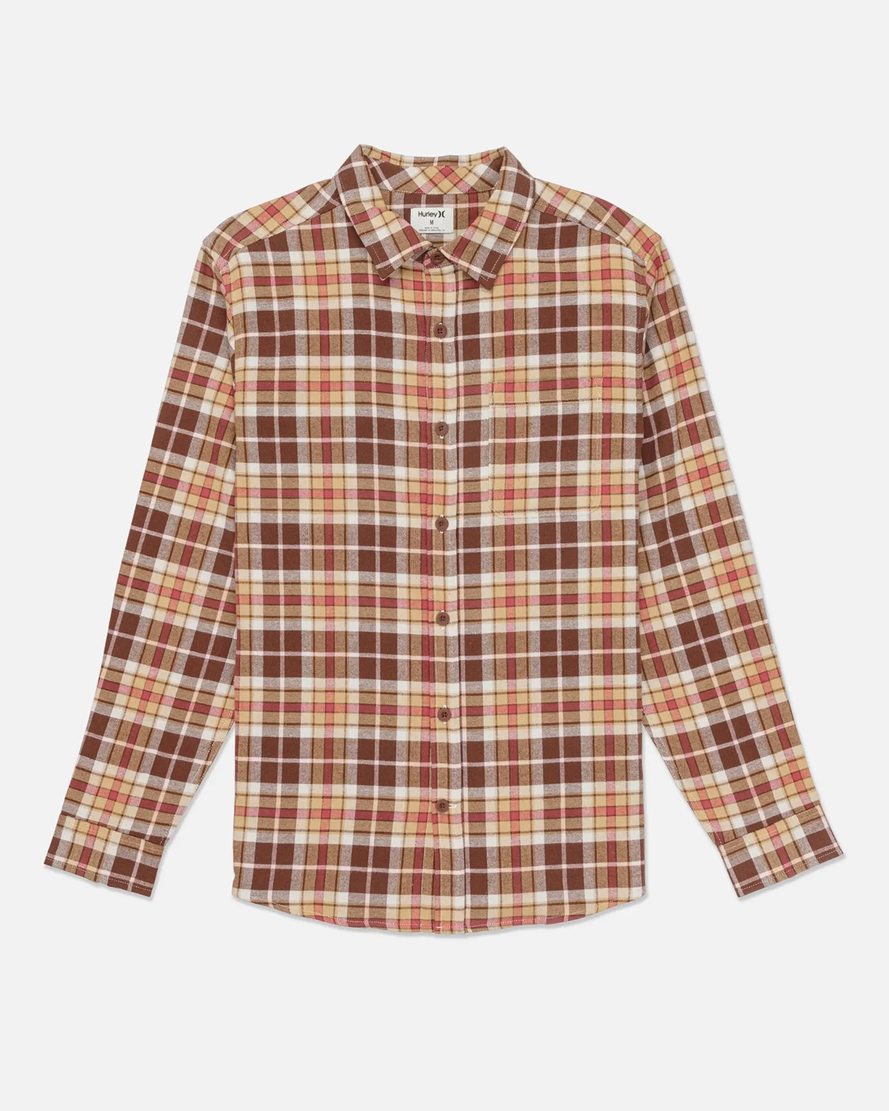 Hurley Men's Portland Organic Flannel Long Sleeve