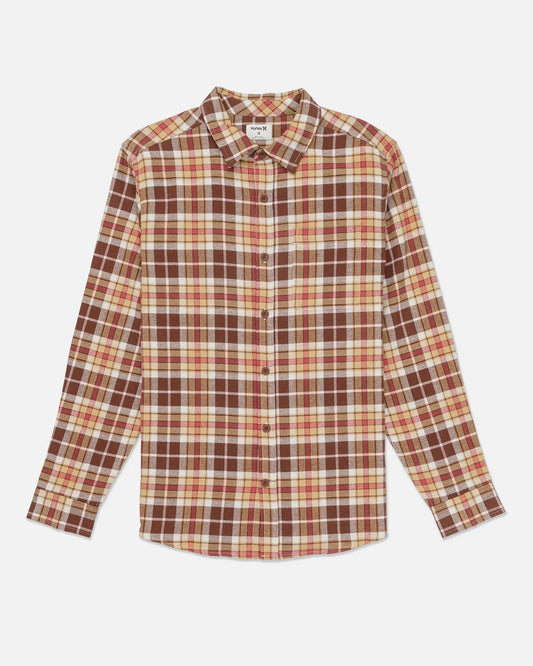 Hurley Men's Portland Organic Flannel Long Sleeve