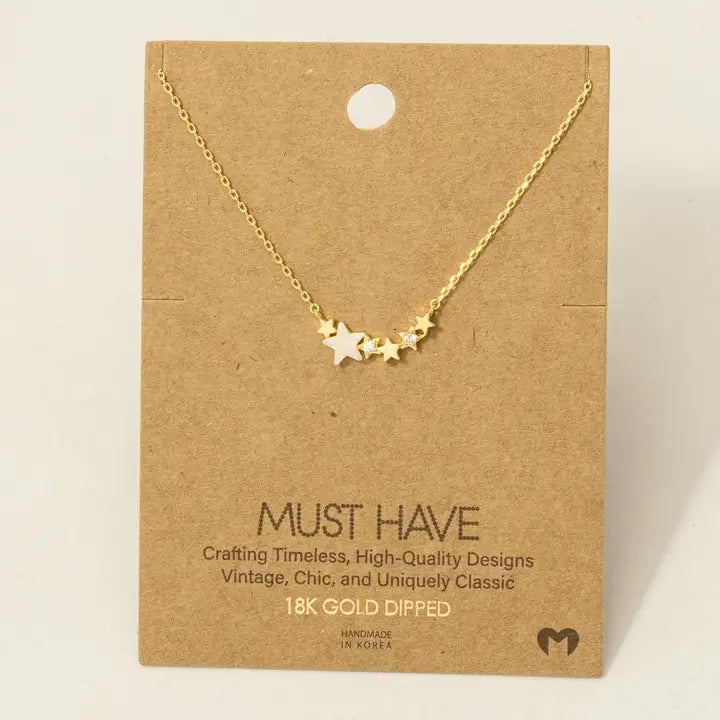 Fame Dainty Multi Star Charm Necklace