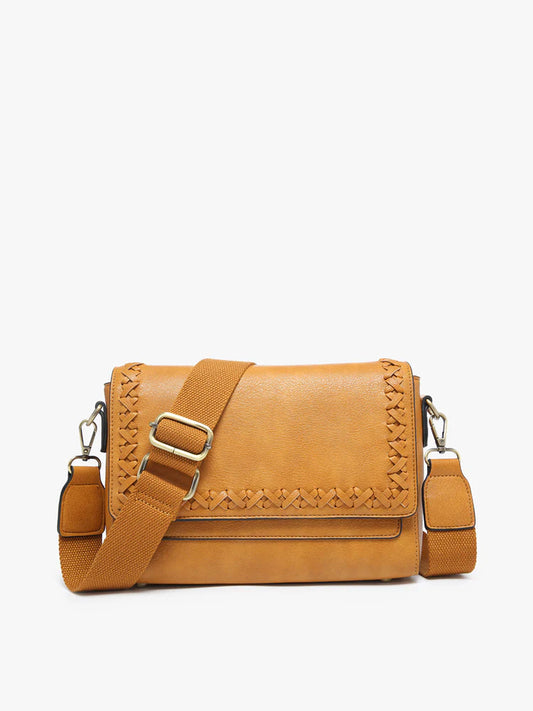 Jen & Co Francesca Whiplash Flapover Crossbody
