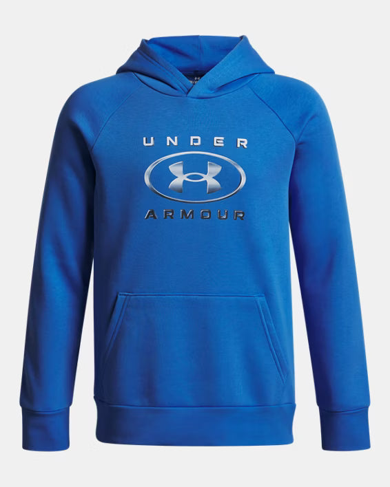 UA Rival Fleece Chrome Logo Boys' Hoodie