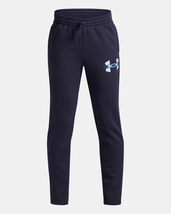 UA Rival Fleece Colorblock Graphic Boys' Joggers