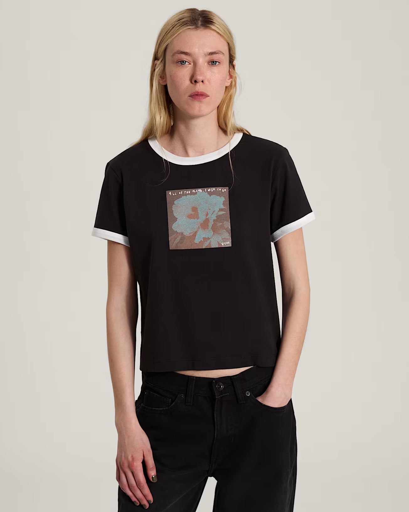 Vans Women's Places I wish To Go Ringer Tee
