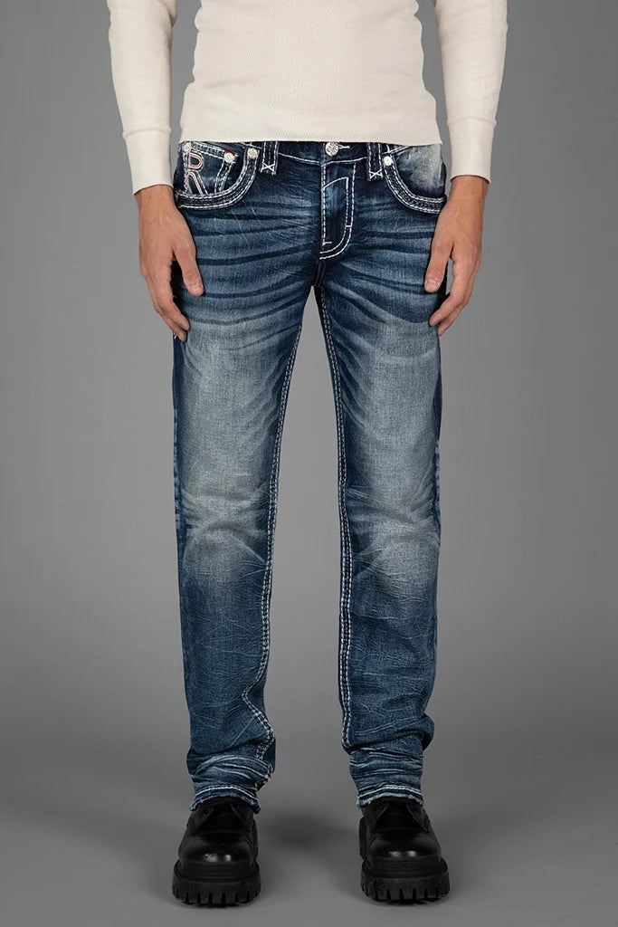 Rock Revival Men's Finley Straight Leg Jeans