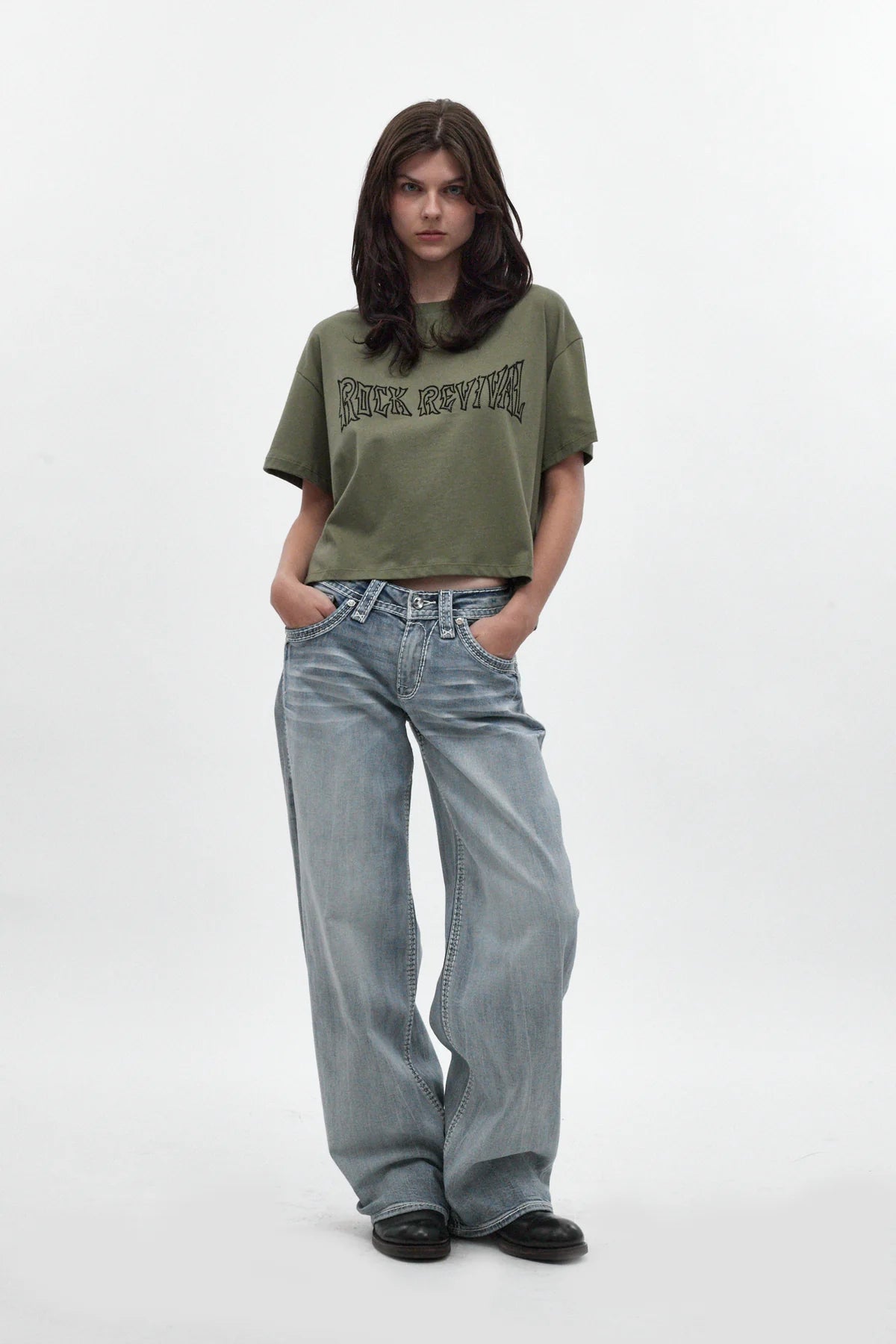 Rock Revival Women's Lakia High Rise Baggy Jeans