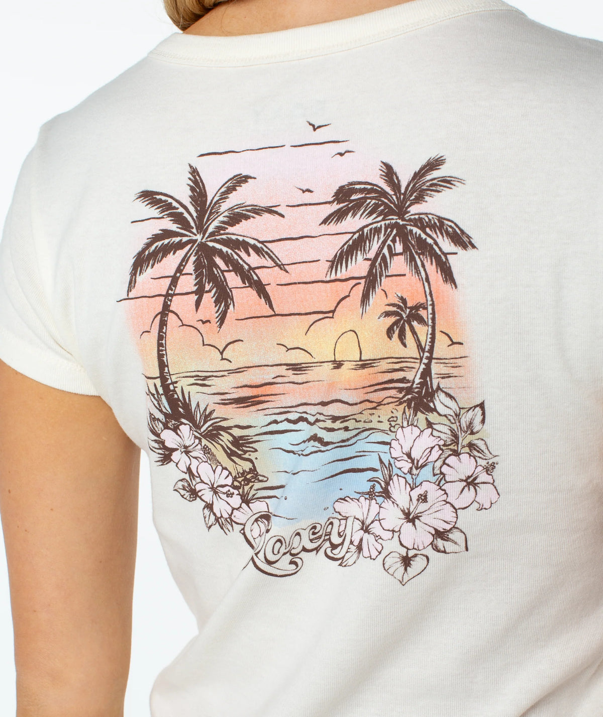 Roxy Women's Kinda Salty 90's Baby Tee