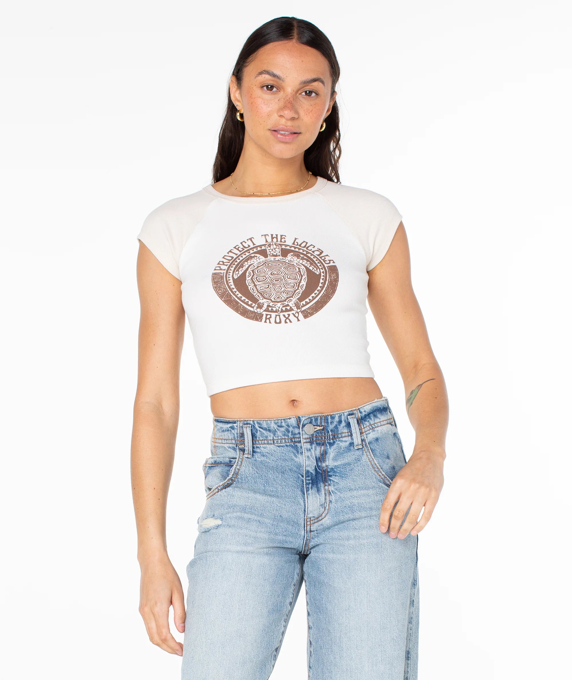 Roxy Protect The Locals Cropped Baby Tee