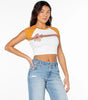 Roxy Women's Retro Heritage Striped Cropped Baby Tee
