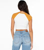 Roxy Women's Retro Heritage Striped Cropped Baby Tee