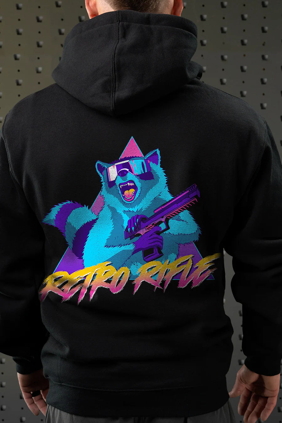 Retro Rifle Rackcoon Hoodie