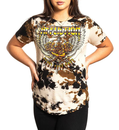 Affliction Womens Rebel Rose Tour Crew