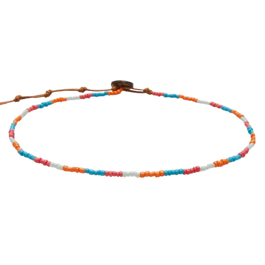 Lotus and Luna Seedbead Necklace