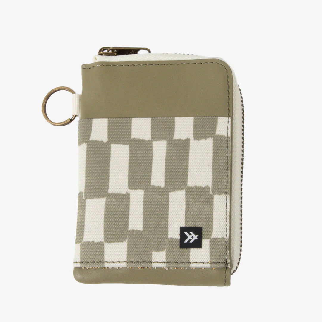 Thread Leather Zipper Wallet