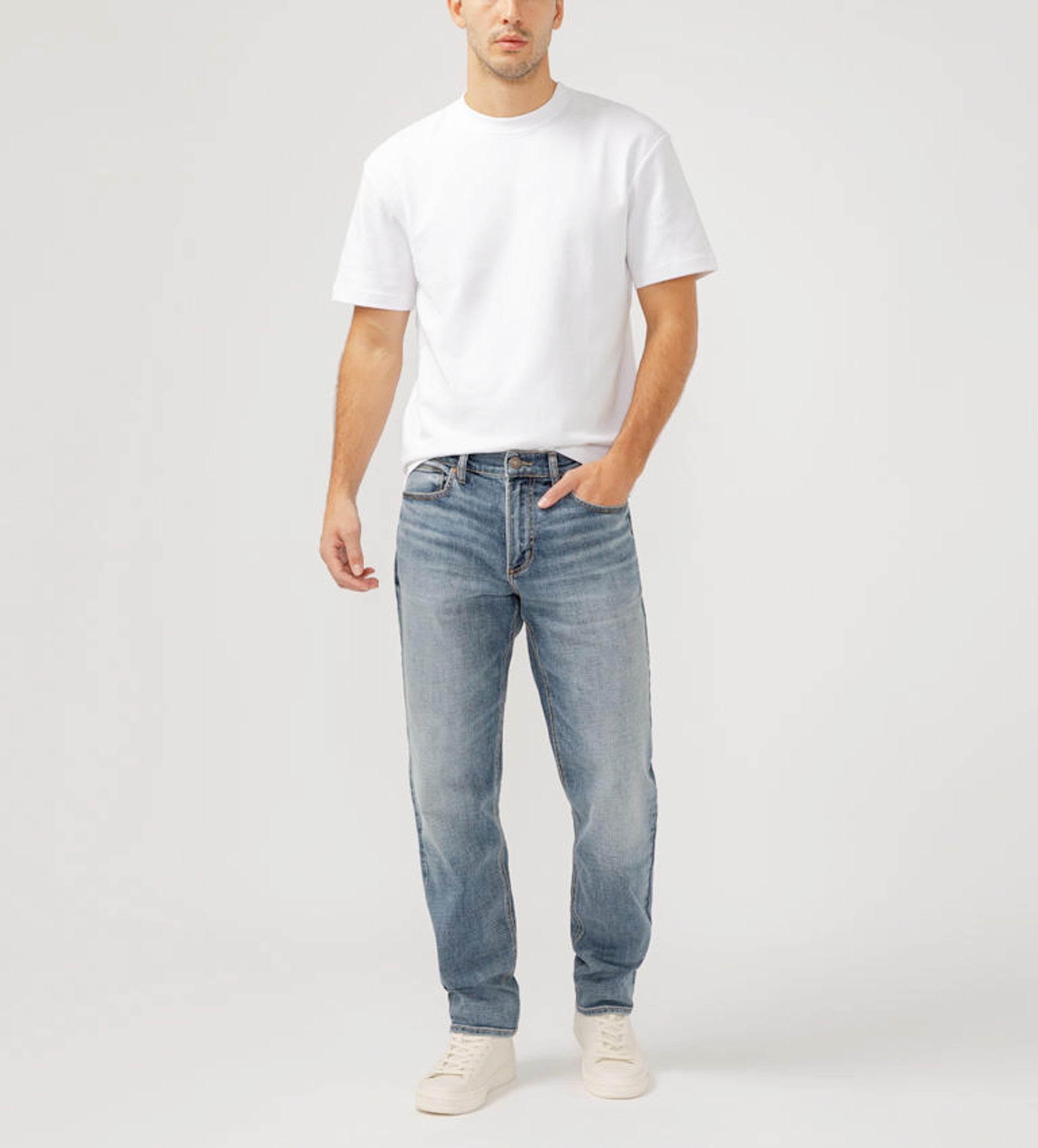 Eddie Athletic Fit Tapered Leg Jeans