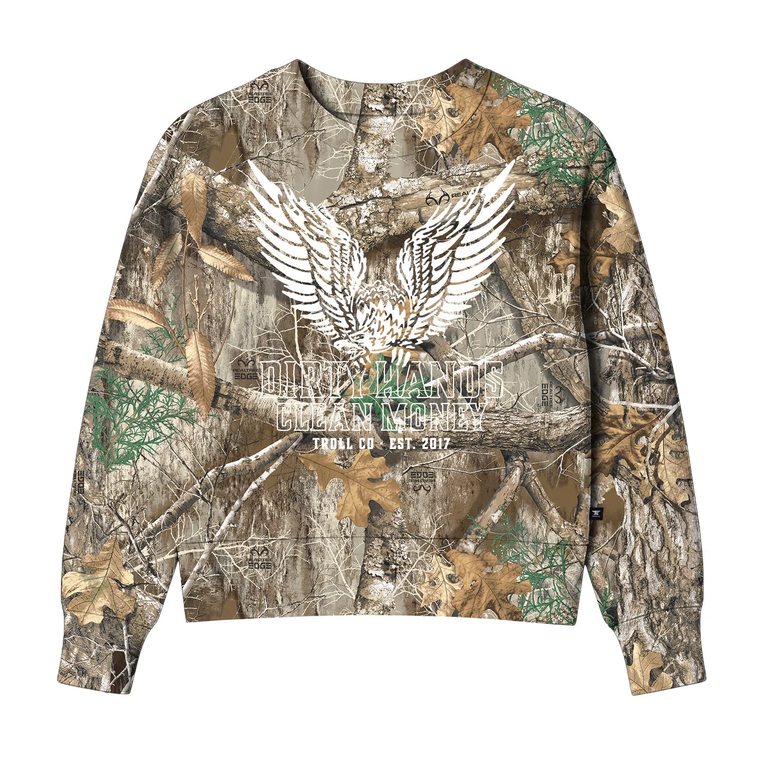 Troll Co. Women's DHCM Grounded RealTree Crewneck