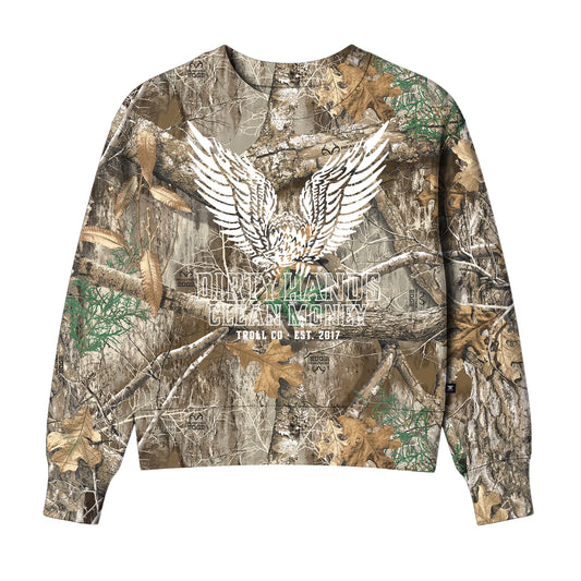 Troll Co. Women's DHCM Grounded RealTree Crewneck