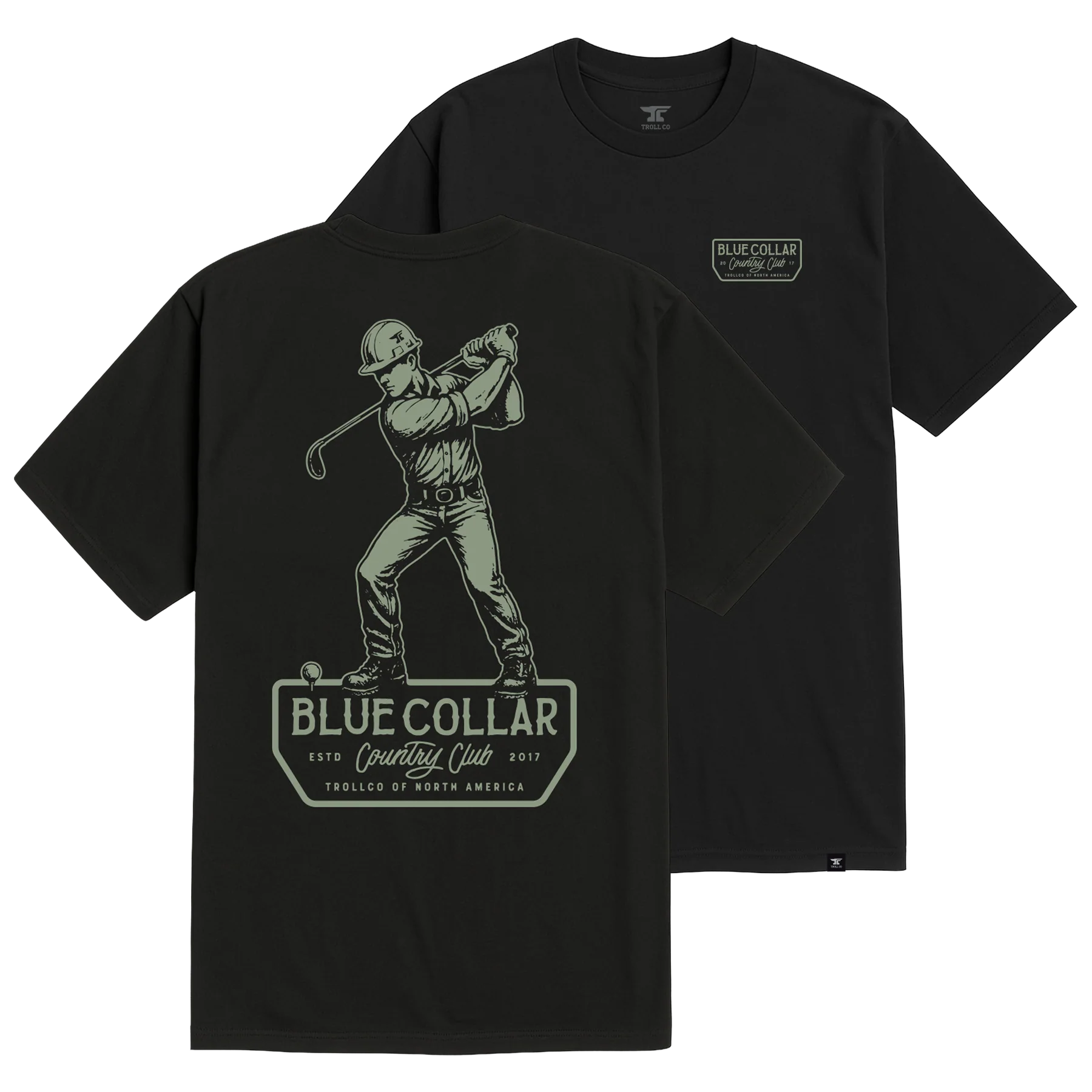 Troll Co. Men's Blue Color Country Club Driver Tee