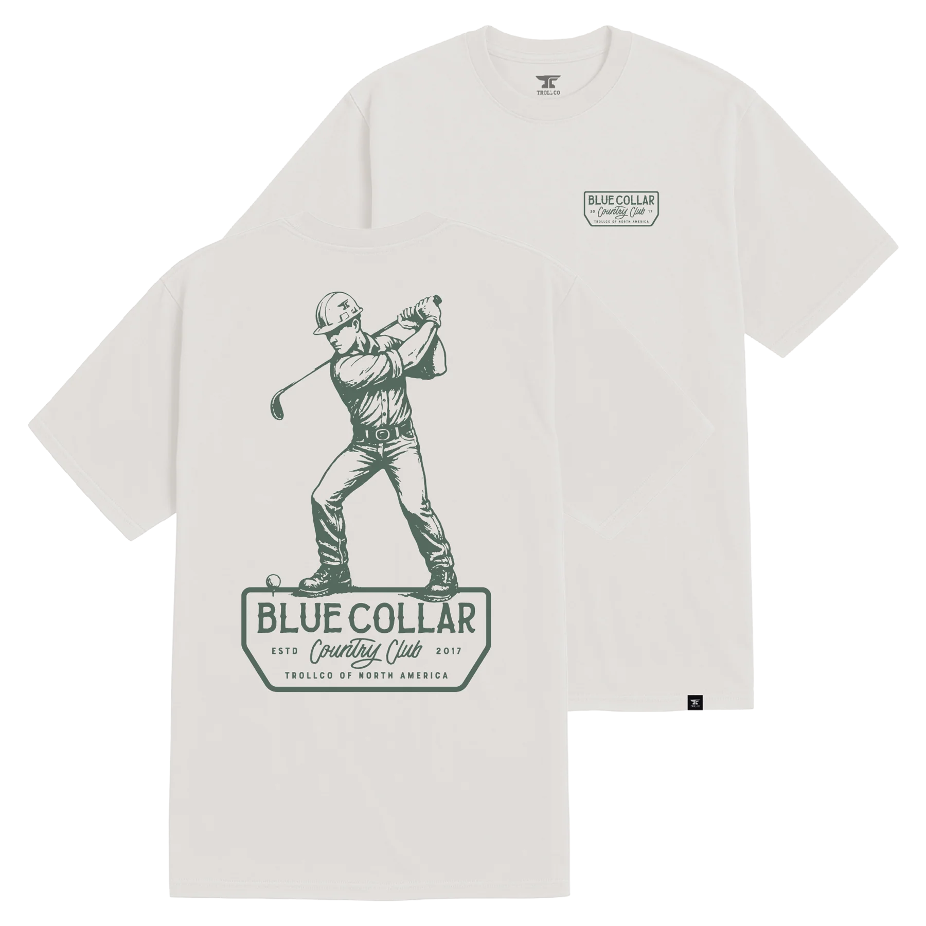 Troll Co. Men's Blue Color Country Club Driver Tee