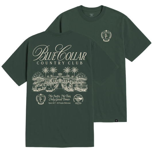 Troll Co. Men's Blue Collar Country Club Palms Tee