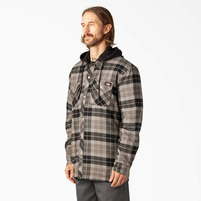 Flannel Hooded Shirt Jacket