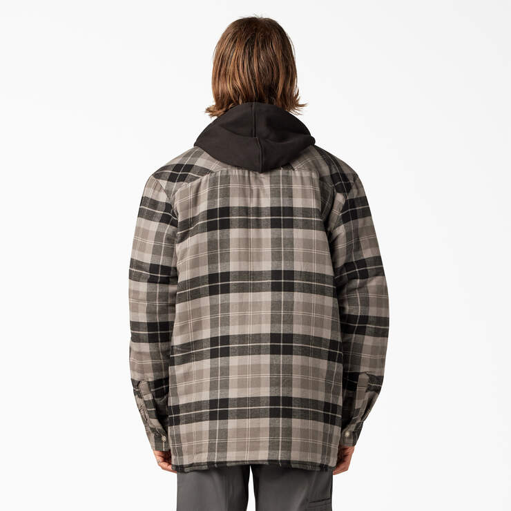 Flannel Hooded Shirt Jacket