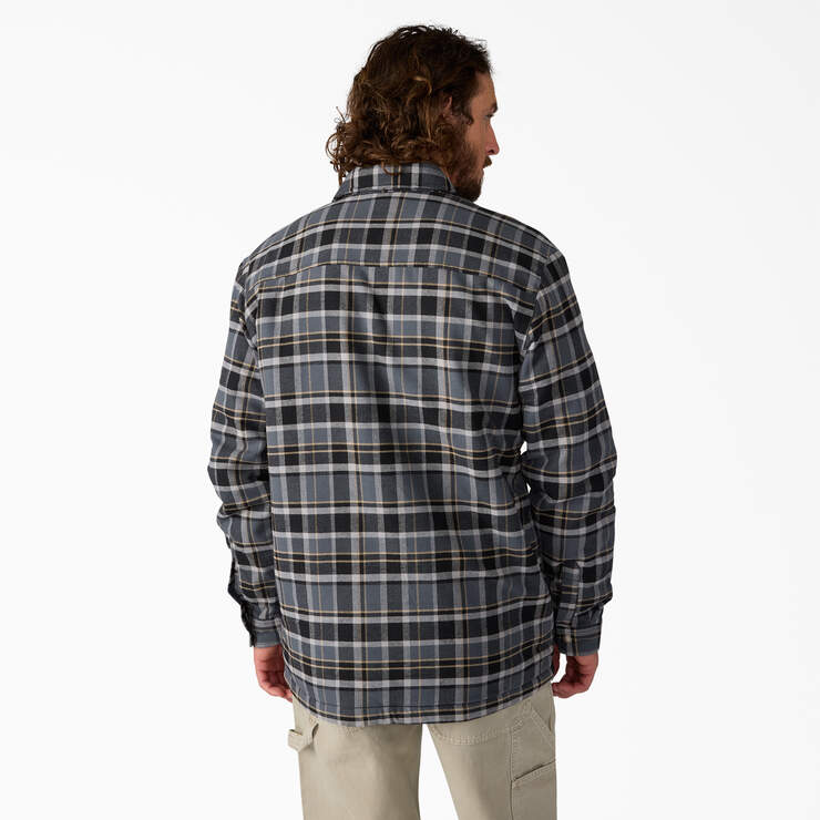 Dickies Men's Water Repellent Fleece-Lined Flannel Shirt Jacket