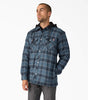 Dickies Men's Water Repellent Flannel Hooded Shirt Jacket
