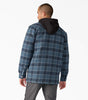 Dickies Men's Water Repellent Flannel Hooded Shirt Jacket