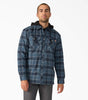 Dickies Men's Water Repellent Flannel Hooded Shirt Jacket