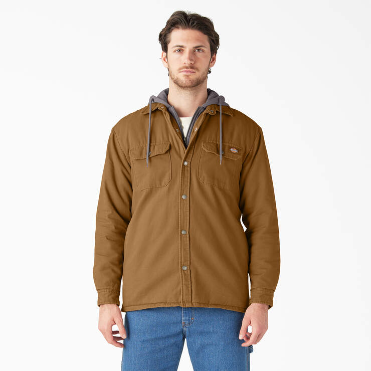 Dickies Water Repellent Duck Hooded Shirt Jacket