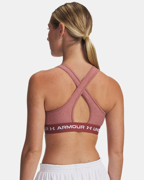 Women's Armour® Mid Crossback Heather Sports Bra