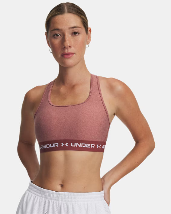 Women's Armour® Mid Crossback Heather Sports Bra