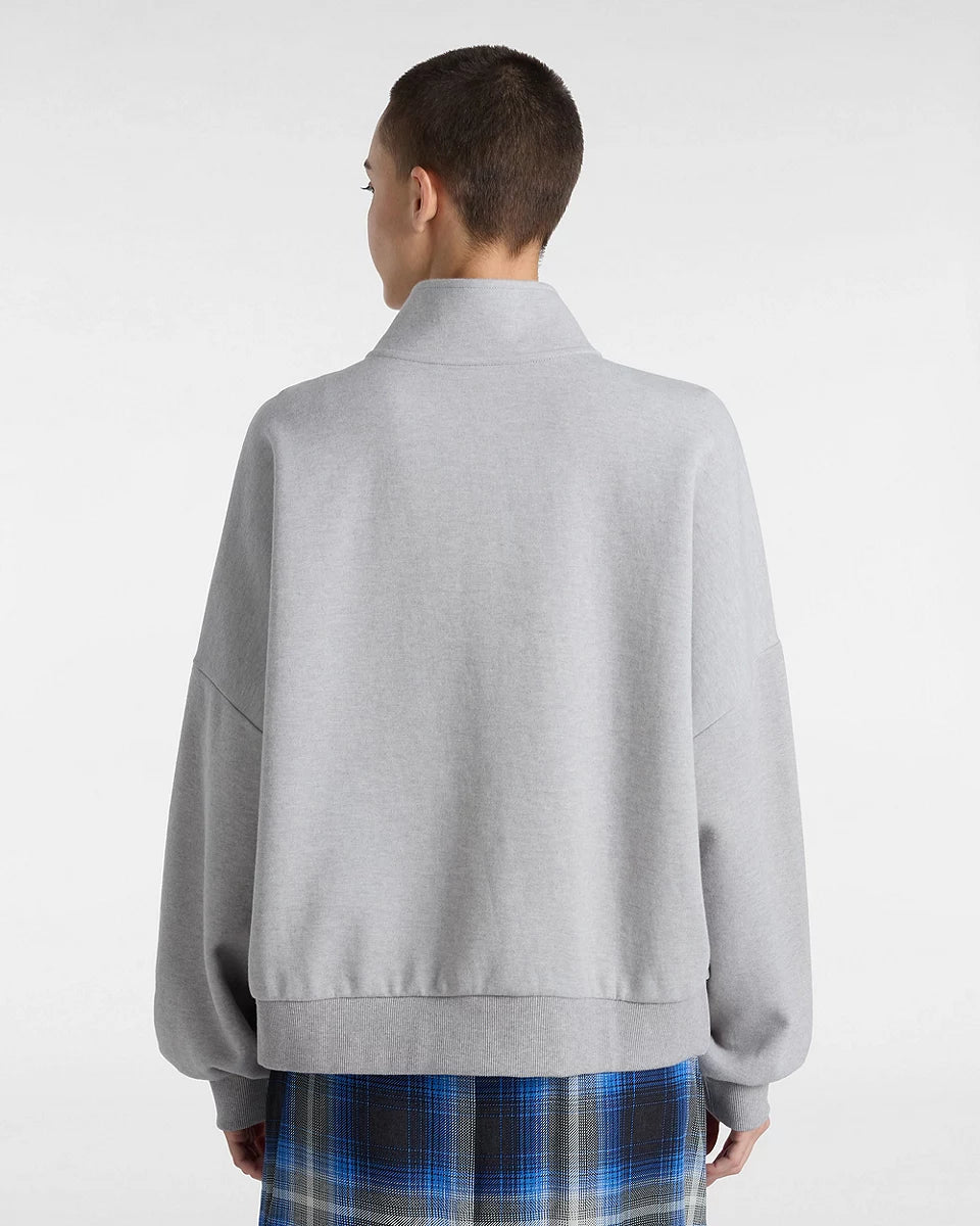 Elevated Double Knit Loose Mock Neck Sweatshirt