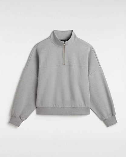 Elevated Double Knit Loose Mock Neck Sweatshirt