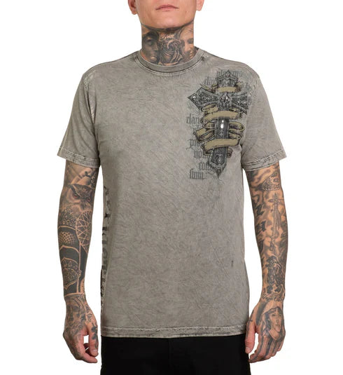Affliction Mens Wage Chaos Reversable Tee