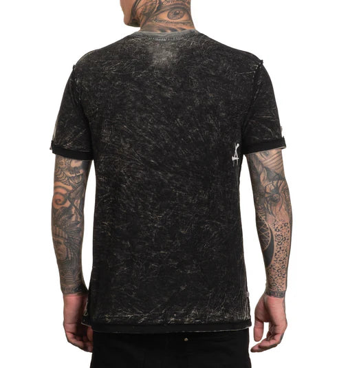 Affliction Mens Wage Chaos Reversable Tee