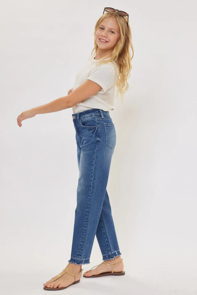 Royal High Rise Mini Straight Leg Kid Jeans