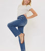Royal High Rise Mini Straight Leg Kid Jeans
