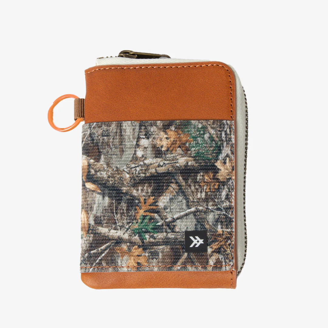 Thread Leather Zipper Wallet