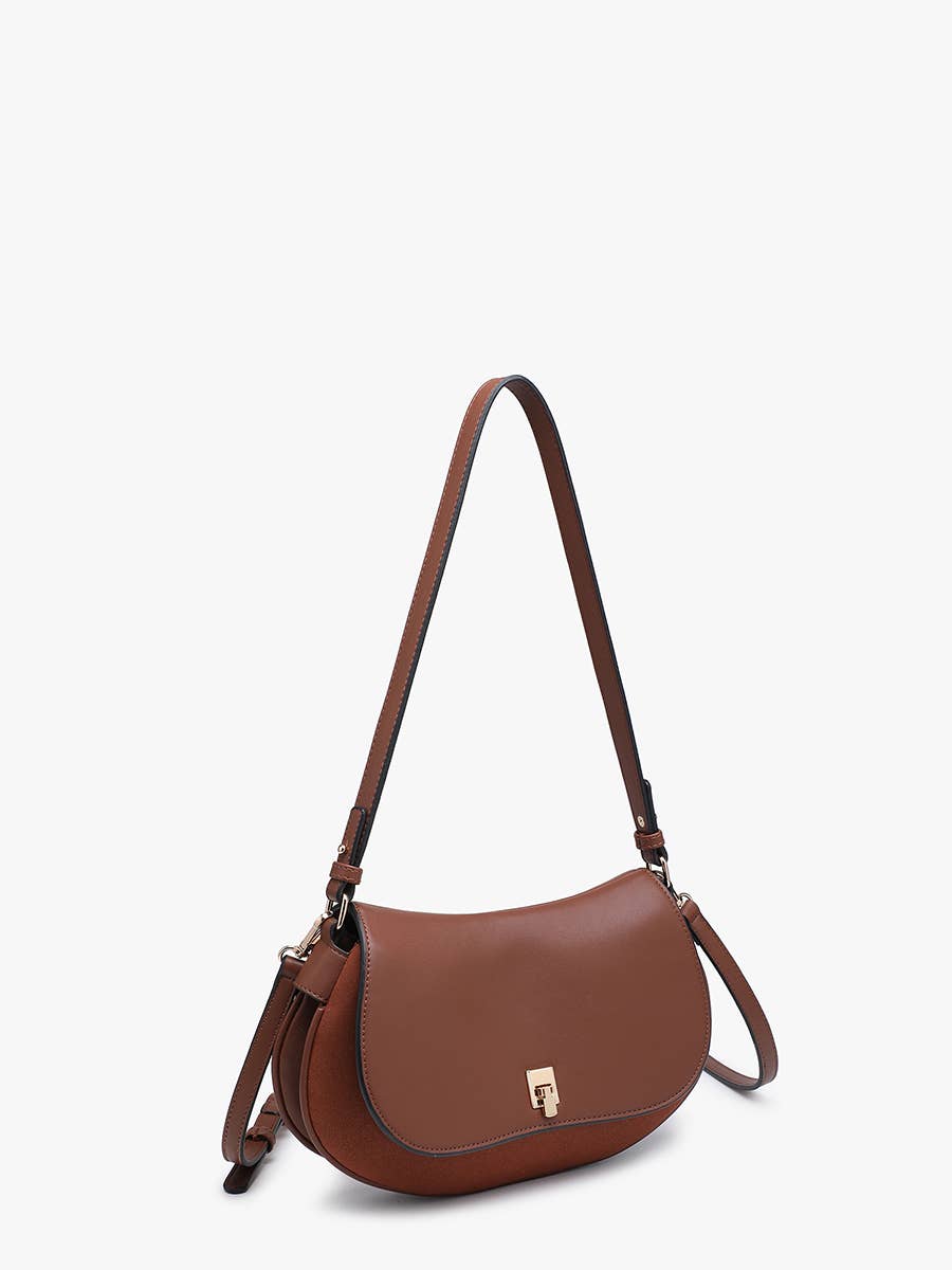 Jen & Co. Quinn Faux Suede Shoulder Bag w/ Push Lock
