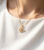 Gold Dipped Wire Butterfly Pendant Necklace