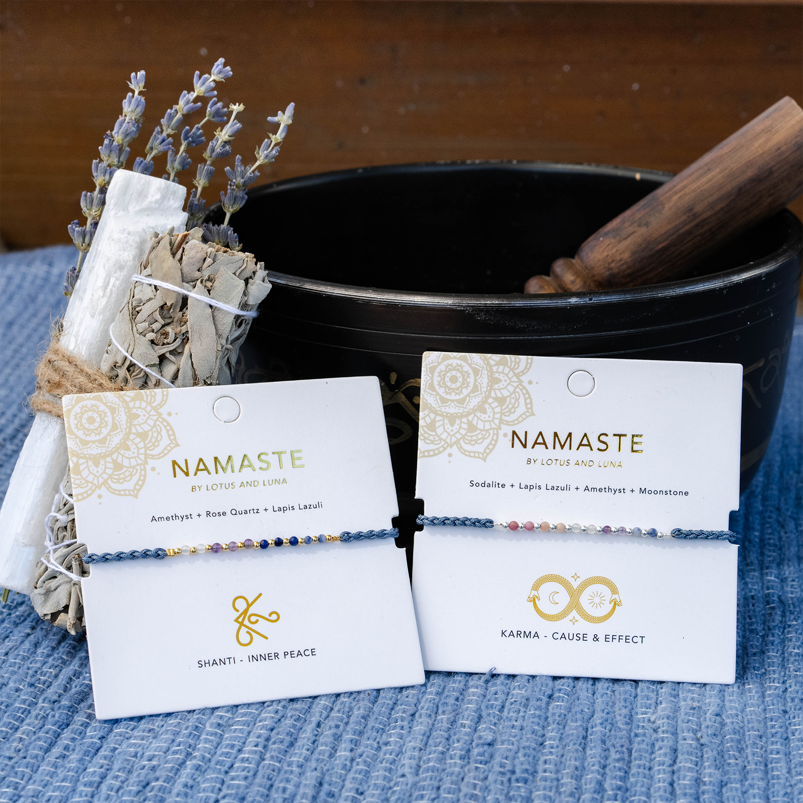 Lotus and Luna Shanti Namaste Bracelet