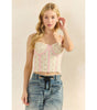 Veveret Flower Lace Corset Cami Top