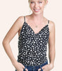 La Miel Polka Dot Flowy Camisole with Adjustable Straps