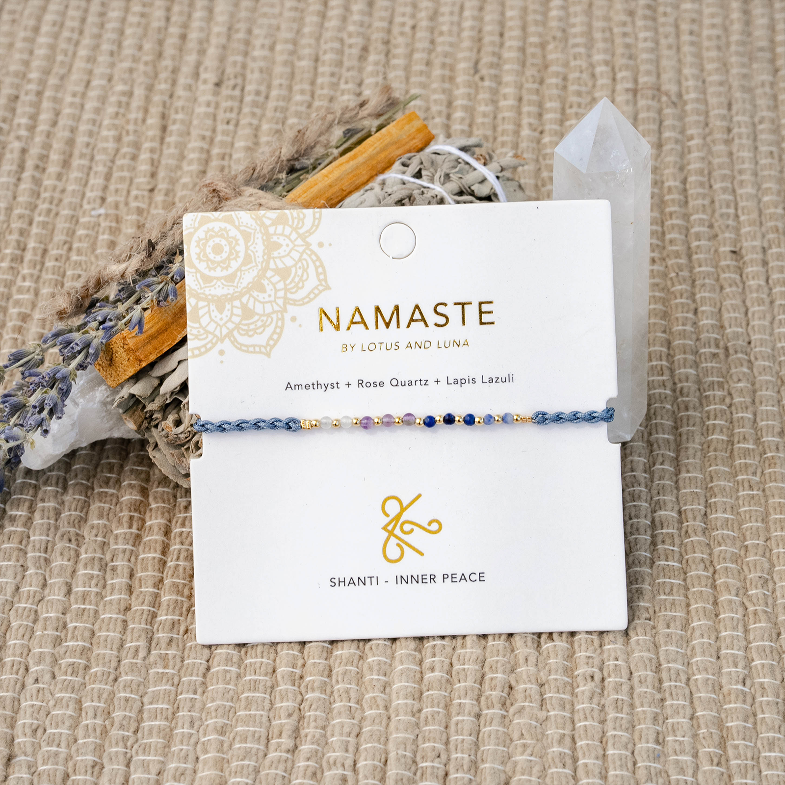 Lotus and Luna Shanti Namaste Bracelet