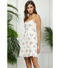 Veveret Flower Printed Lace Tube Mini Dress