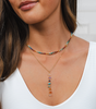 Lotus and Luna 7 Chakras Healing Necklace (Gold)