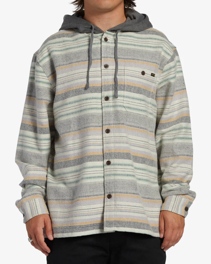 Baja Hooded Long Sleeve Flannel Shirt