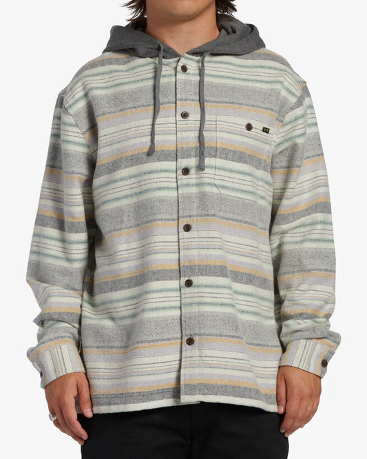 Baja Hooded Long Sleeve Flannel Shirt